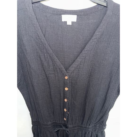 LOFT ANN TAYLOR romper size Large L black - Picture 2 of 5